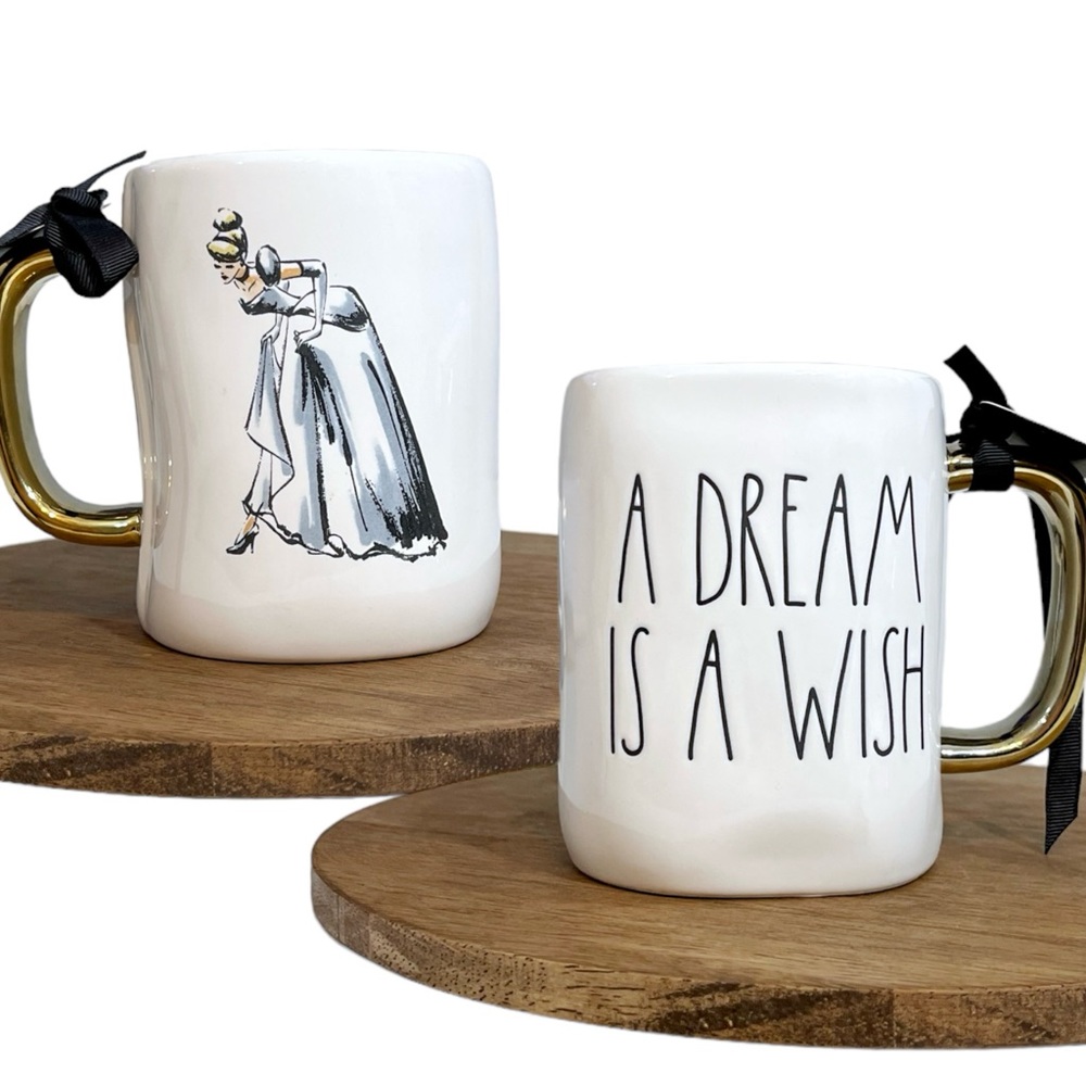 Rae Dunn Disney Cinderella "A DREAM IS A WISH" Mug Artisan Collection Coffee Cup